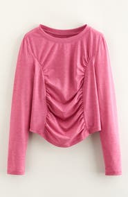 Zella Girl Kids' Jump Start Long Sleeve Draped T-Shirt