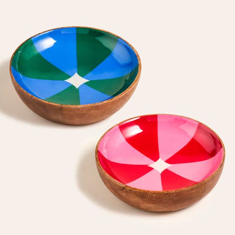 Lakri Mango Wood Bowl 2 Piece Set