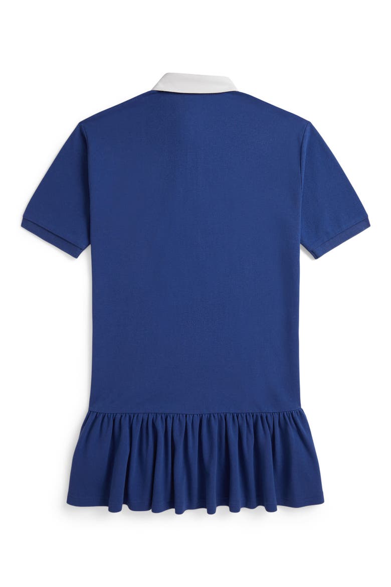 Kids' Cotton Piqué Polo Dress, Alternate, color, BLUE