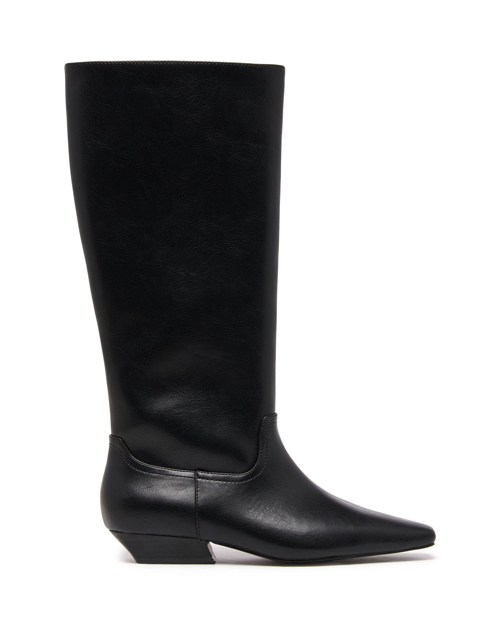 Xavier Tall Boots, Alternate, color, BLACK SMOOTH PU