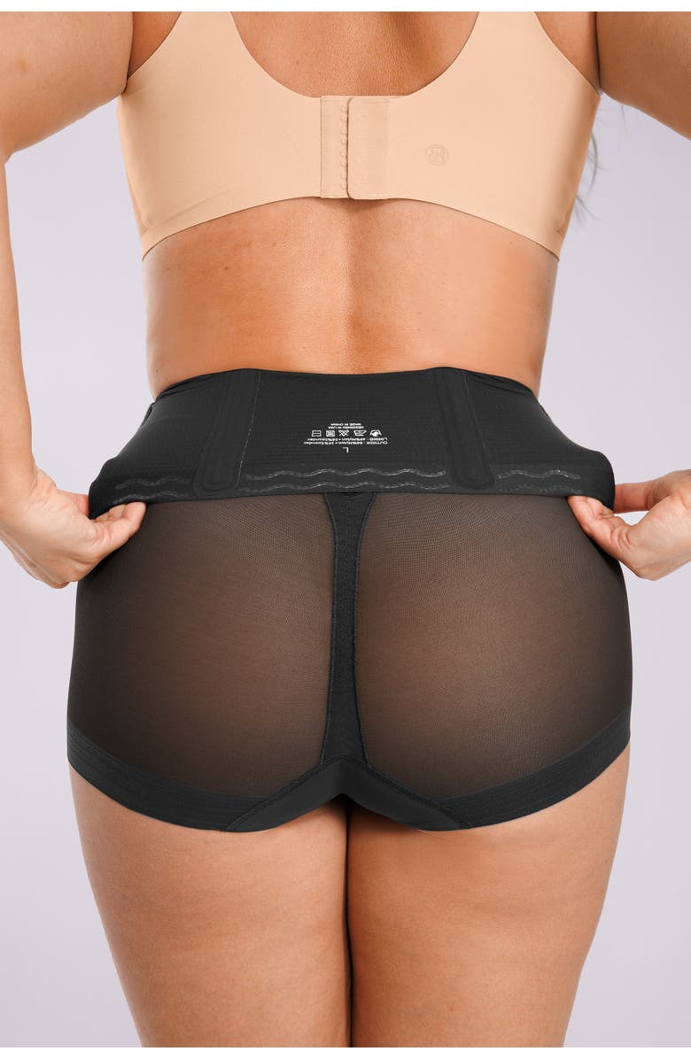 Shapellx High Waist Mesh Tummy Control Brief, Alternate, color, Classic Black