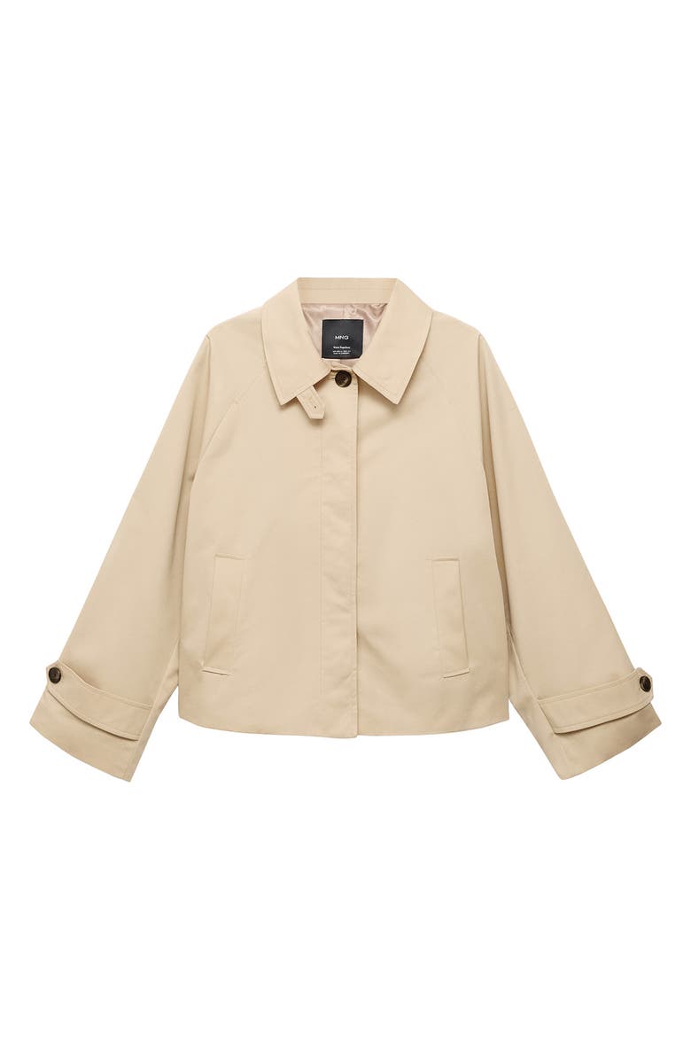 MANGO Newlipa Cotton Blend Jacket, Alternate, color, Ecru