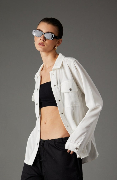 Blue Revival Your Favorite Tencel Shirt In White