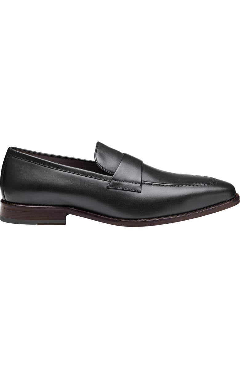Johnston & Murphy Floyd Penny Loafer, Alternate, color, Black Full Grain