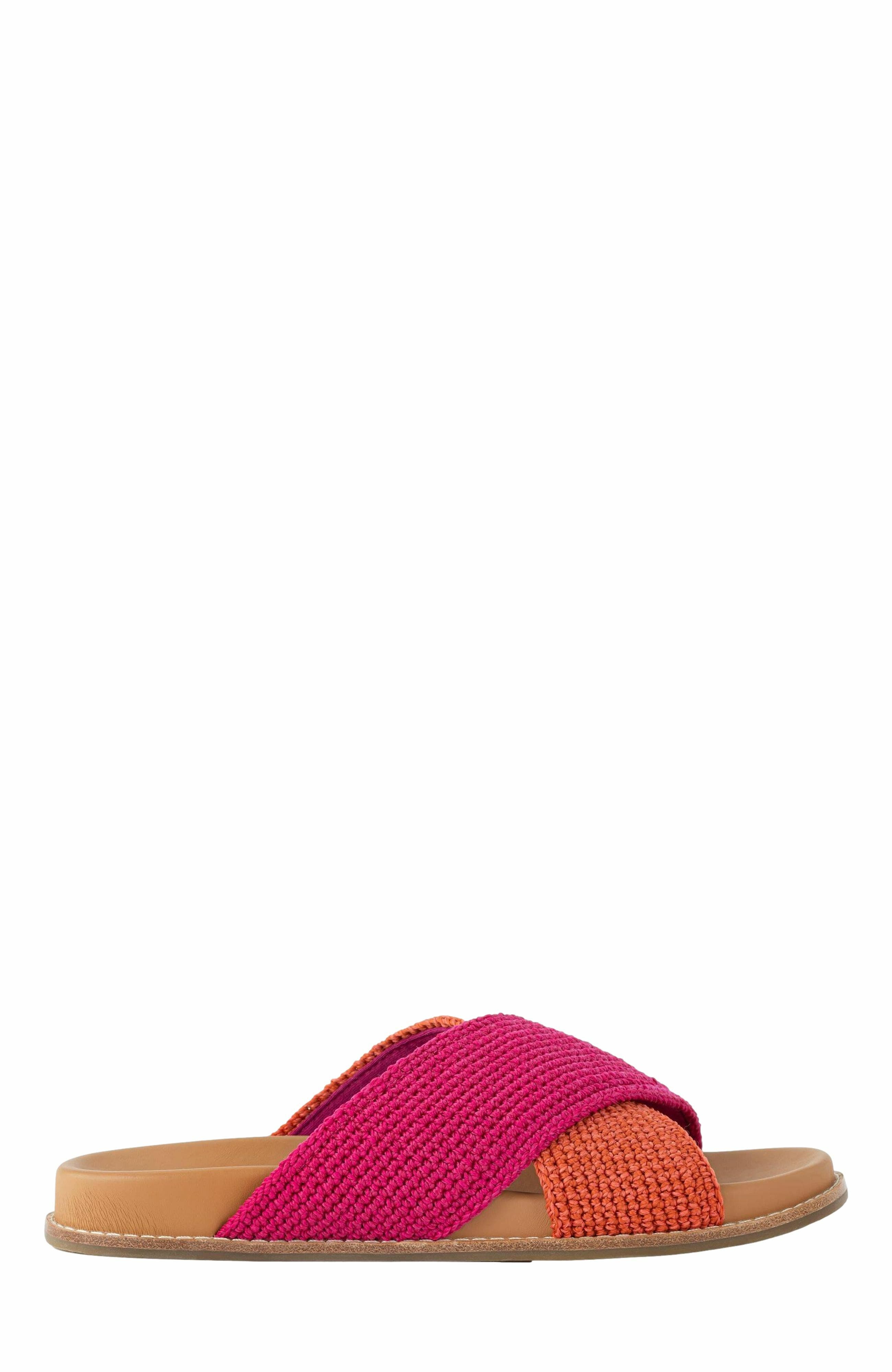 Penelope Slip On Sandal, Alternate, color, Pinkberry Cayenne Block