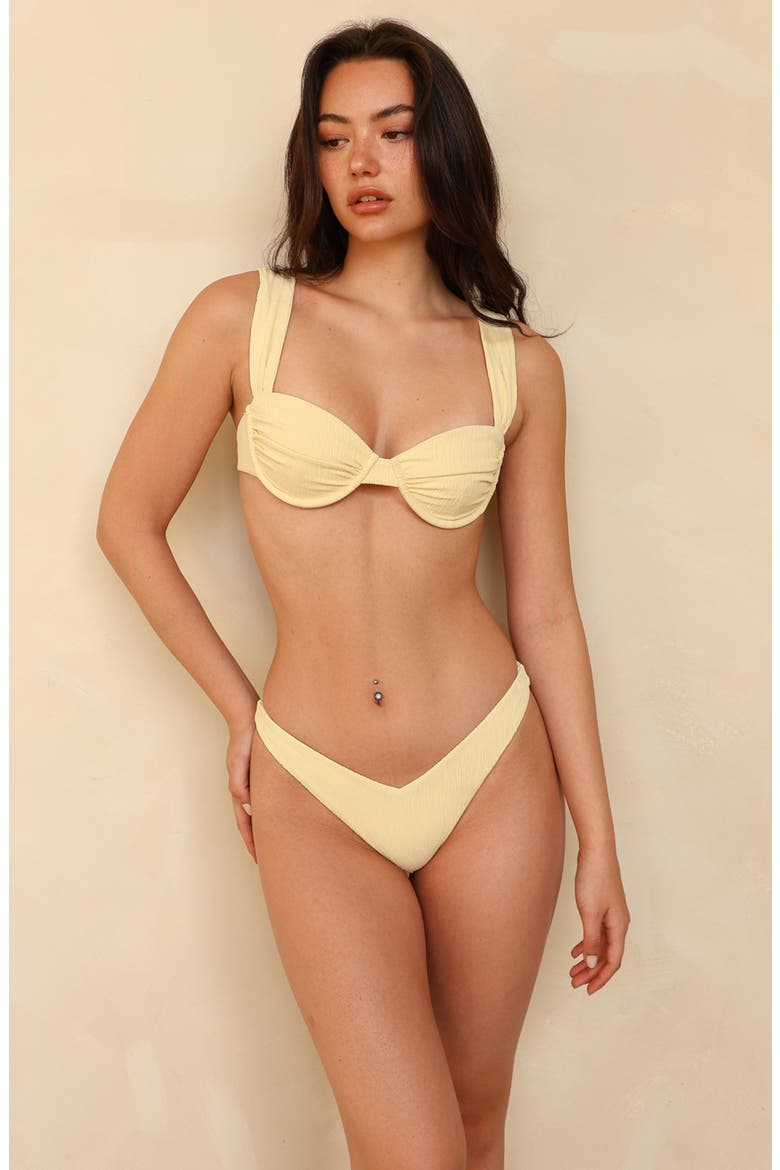 Barbados Underwire Bikini Top, Alternate, color, Honey