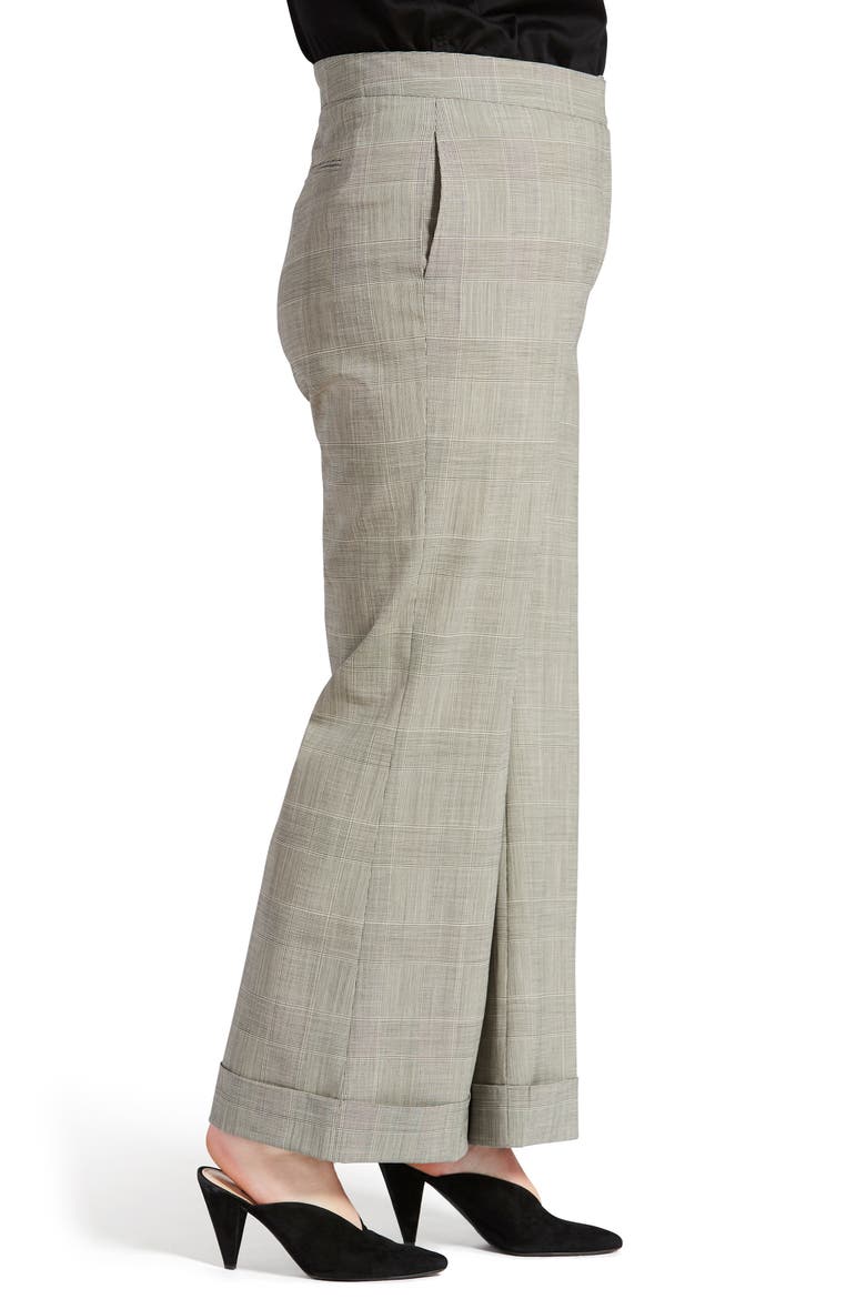 Wool Blend Wide Leg Pants, Alternate, color, BLACK MULTI
