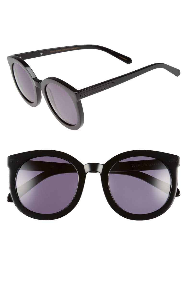 Super Duper Strength 55mm Sunglasses, Main, color, BLACK