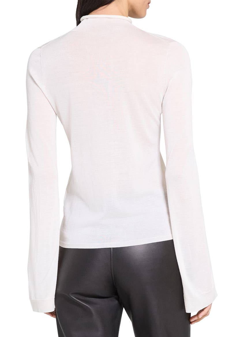 Split Sleeve Roll Neck Wool Blend Sweater, Alternate, color, IVORY