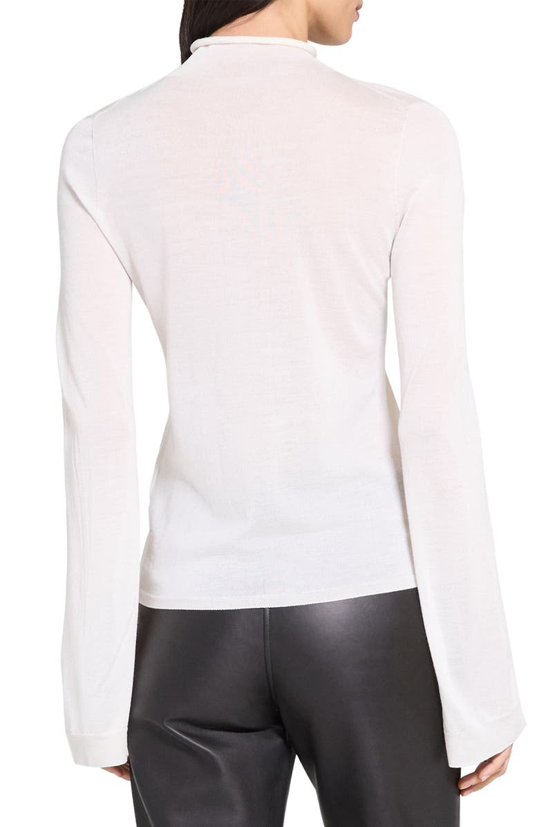 Theory Split Sleeve Roll Neck Wool Blend Sweater, Alternate, color, Ivory
