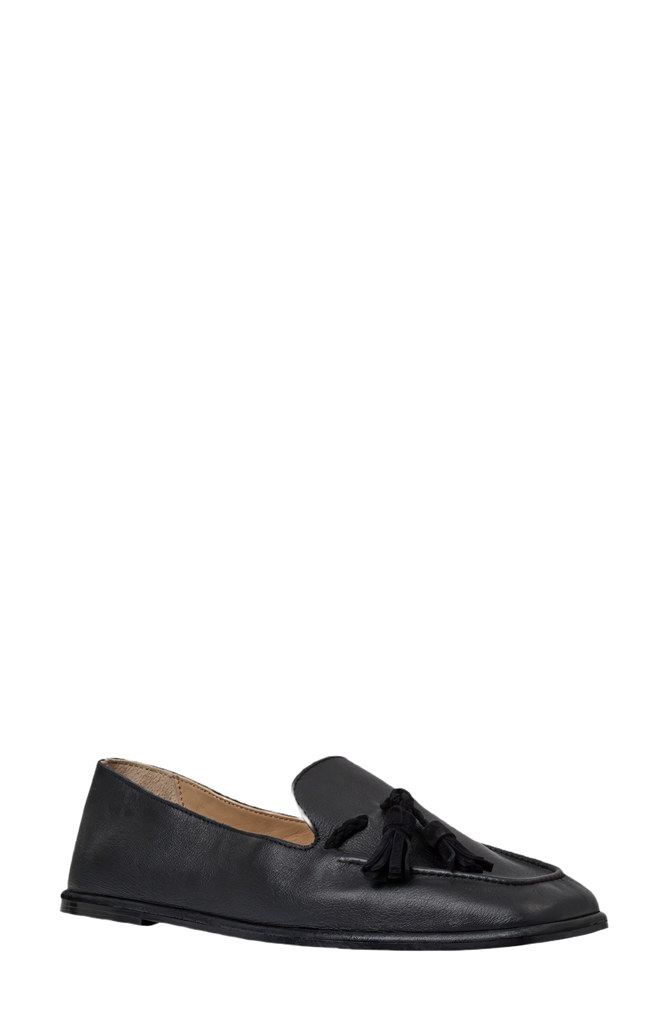 André Assous Pandora Tassel Loafer, Main, color, Black