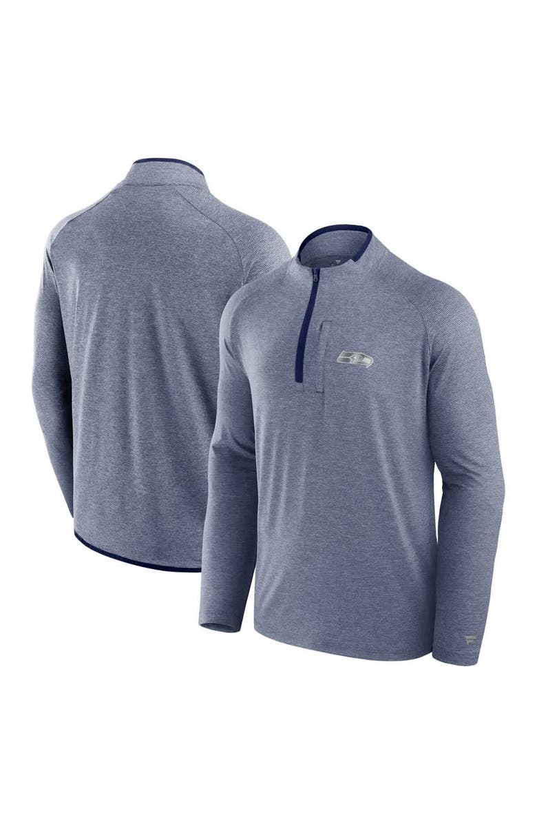 FANATICS Unisex Fanatics College Navy Seattle Seahawks Front Office Performance Primary Quarter-Zip Jacket, Main, color, College Navy