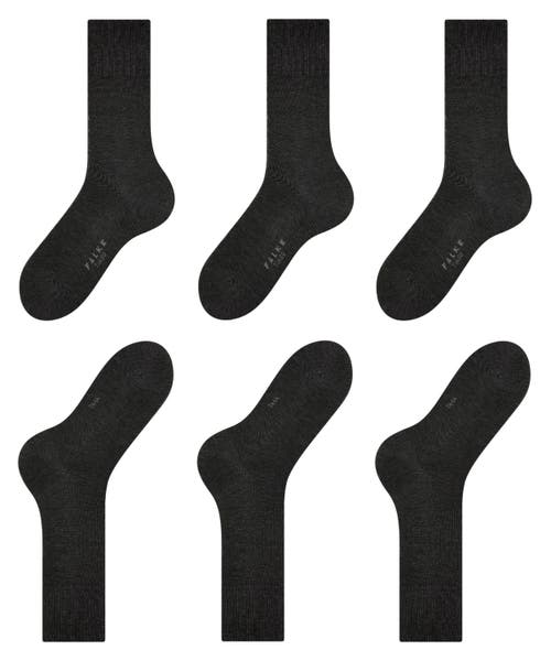 Falke Tiago Cotton Dress Socks In Gray
