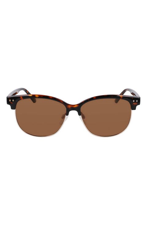 55mm Half Rim Polarized Sunglasses