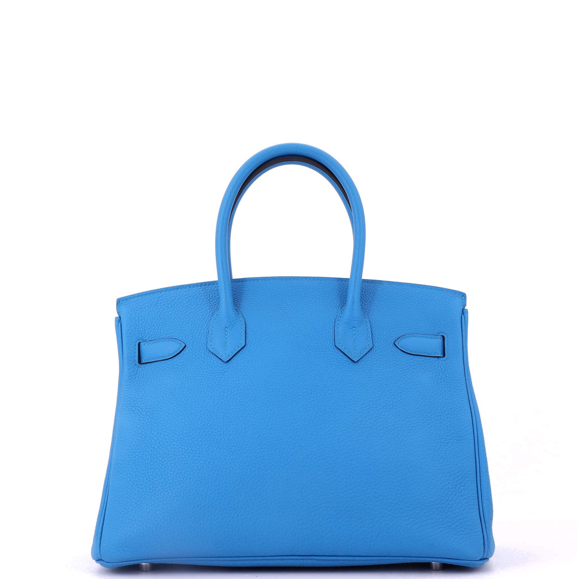 Pre-Owned Hermes Birkin Handbag Blue Togo with Palladium Hardware 30, Alternate, color, Bleu Zanzibar