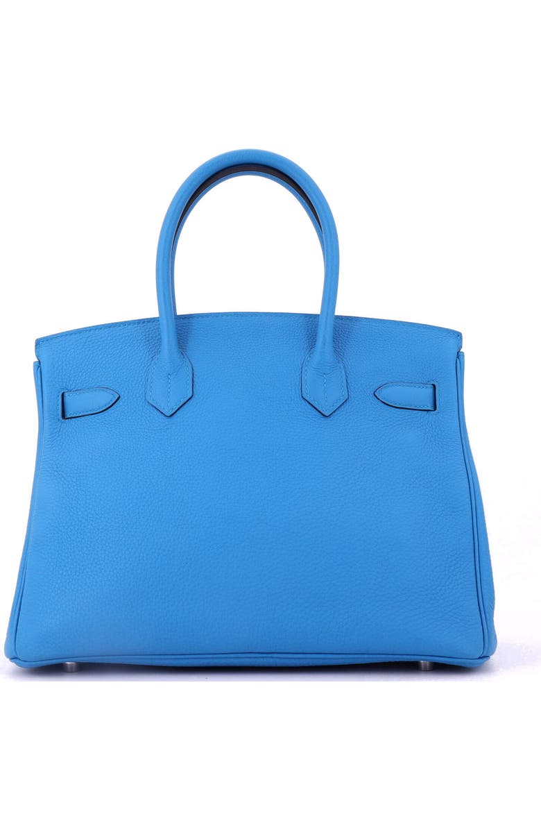 Pre-Owned Hermes Birkin Handbag Blue Togo with Palladium Hardware 30, Alternate, color, Bleu Zanzibar