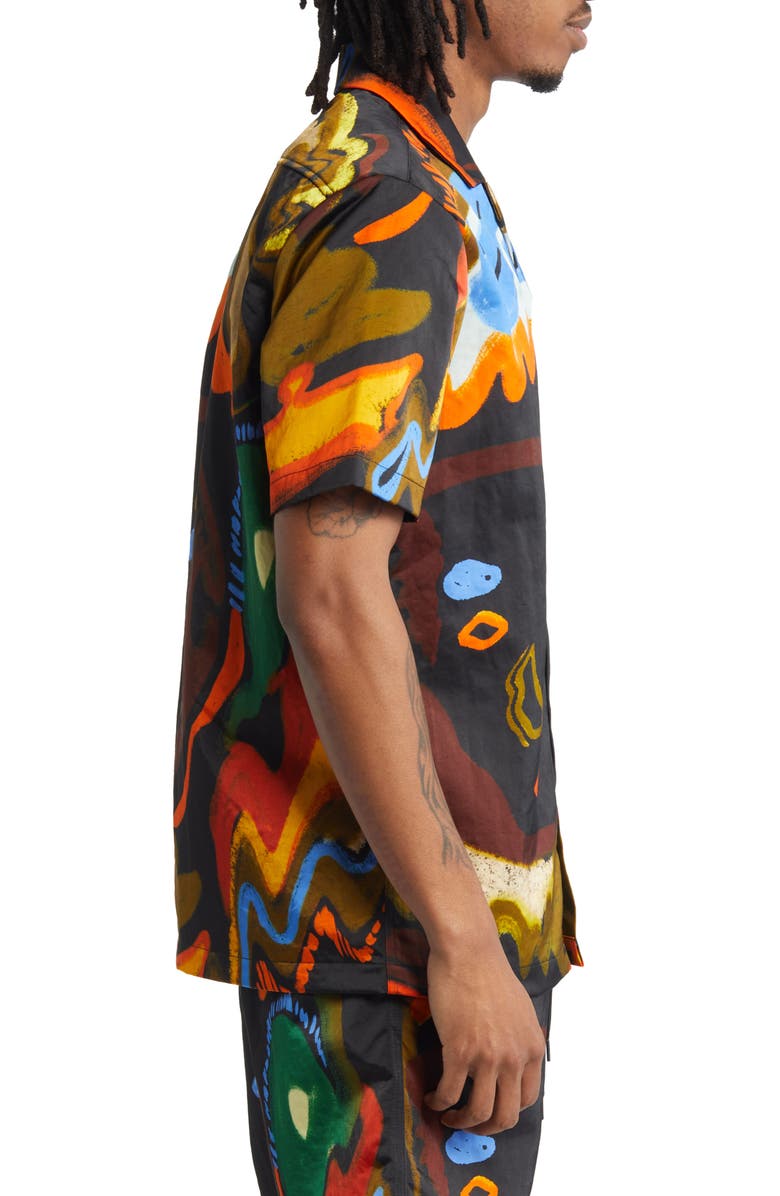 Billionaire Boys Club Verano Print Short Sleeve Camp Shirt, Alternate, color, 