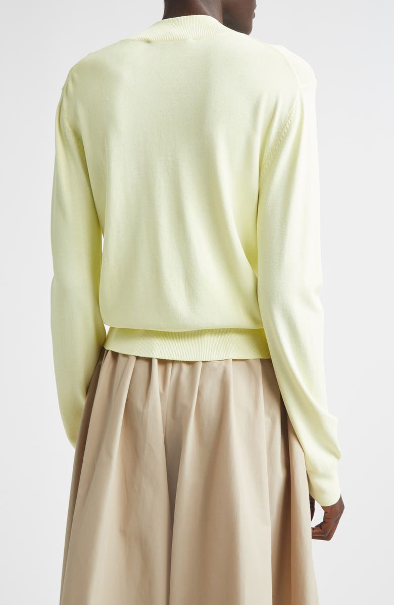 Brandon Maxwell The Aubrey Cardigan, Alternate, color, Lemon Ice