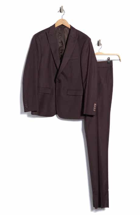 Sharkskin Peak Lapel 3-Piece Suit