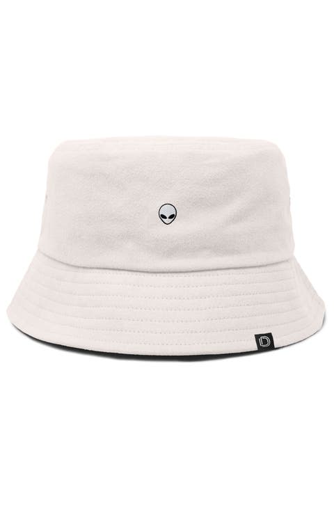Mens Lil Alien Cotton Bucket Hat