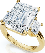 Bliss Diamond Certified 6 3/4Ct Rachel Emerald Cut Diamond Engagement Ring 14k Gold