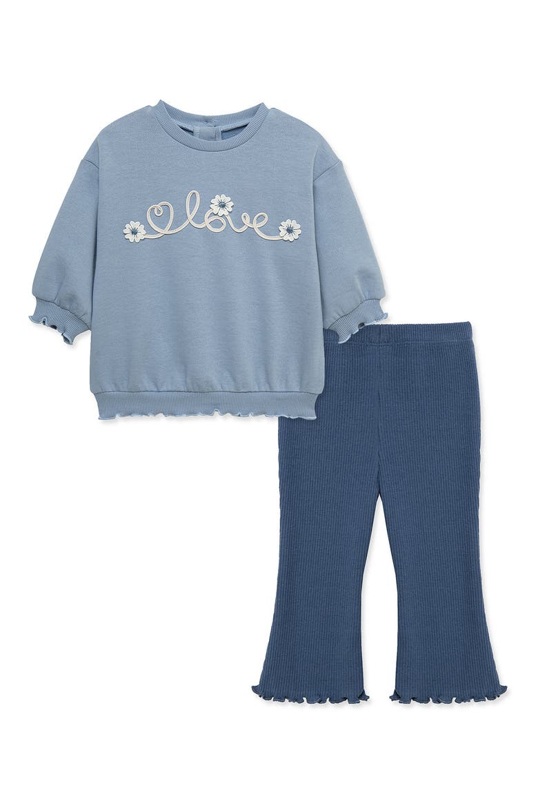 Kids' Love Sweatshirt and Leggings Set, Main, color, BLUE
