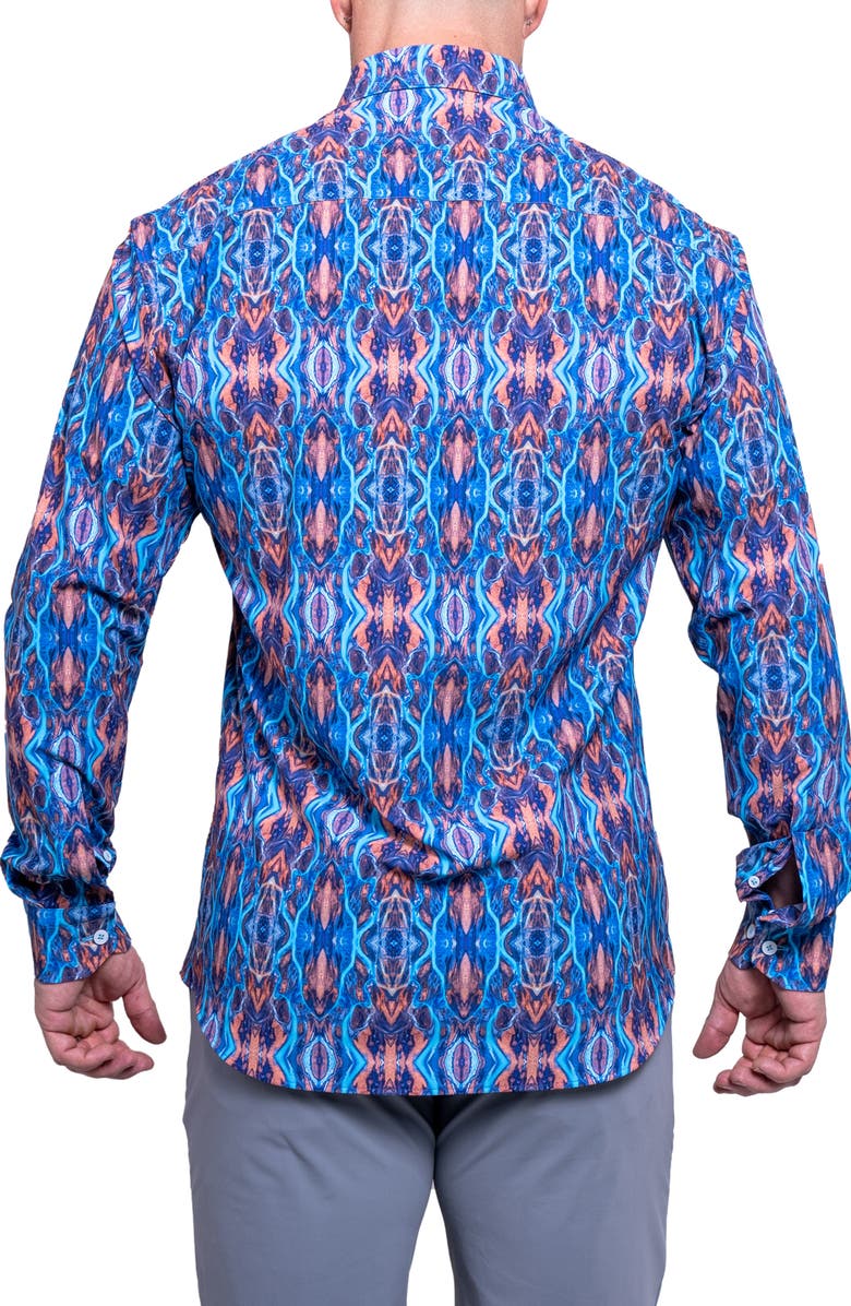 Maceoo Fibonacci Resistance Contemporary Fit Button-Up Shirt, Alternate, color,