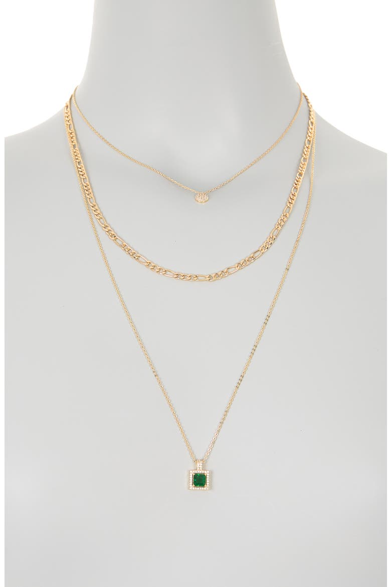 Crystal Necklaces - Pack of 3, Alternate, color, GOLD
