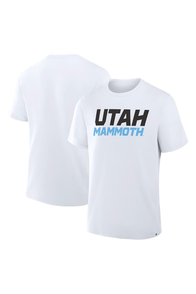 Men's Fanatics  White Utah Mammoth Wordmark Legacy T-Shirt, Alternate, color, White