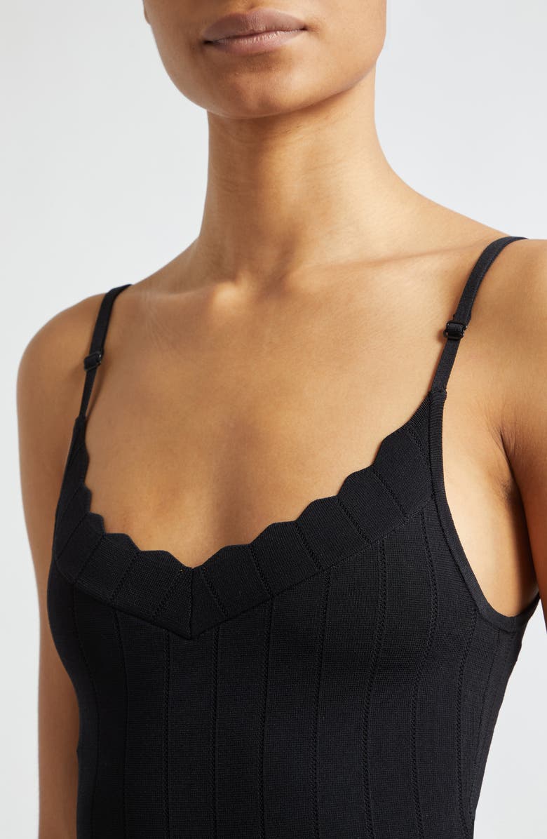 L'AGENCE Asa High-Low Cocktail Sweater Dress, Alternate, color, Black