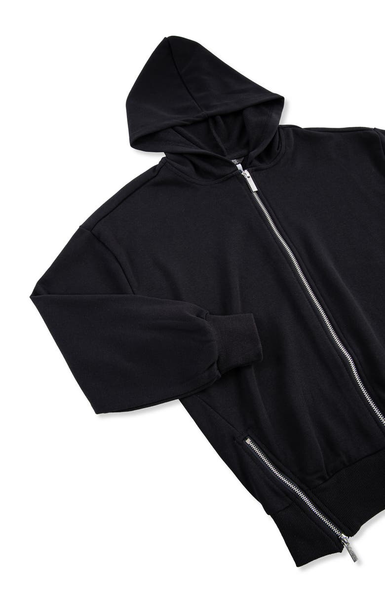 Truce Kids' Spaghetti Strap Dress & Hoodie Set, Alternate, color, Black