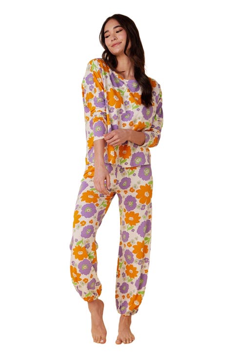 Pima Knit Pullover Set Floral