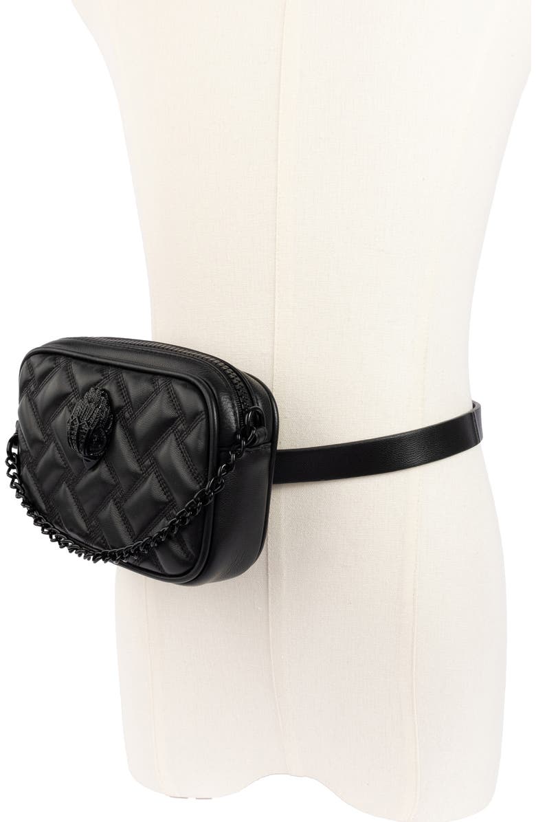 Kurt Geiger London Kensington Drench Quilted Leather Belt Bag, Alternate, color,