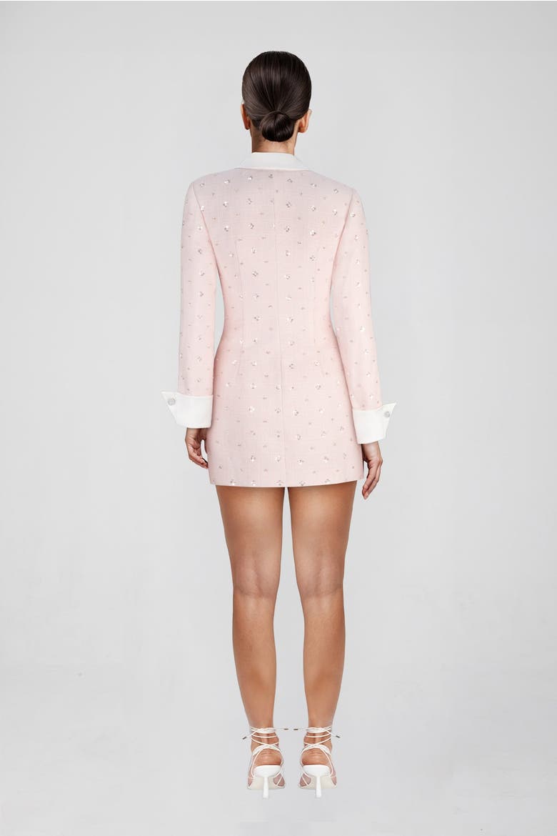 Magda Blazer Dress, Alternate, color, Pink/White