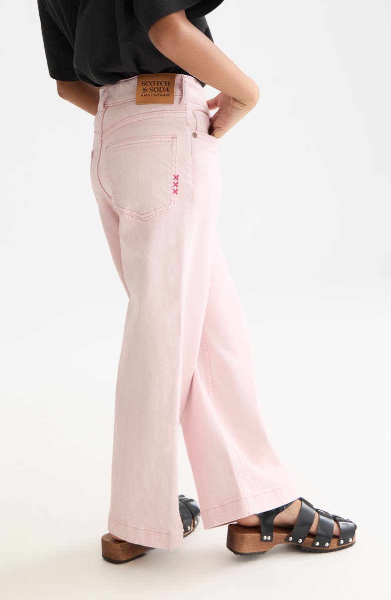 Scotch & Soda Kids' The Wave Wide Leg Jeans, Alternate, color, Lilac Snow