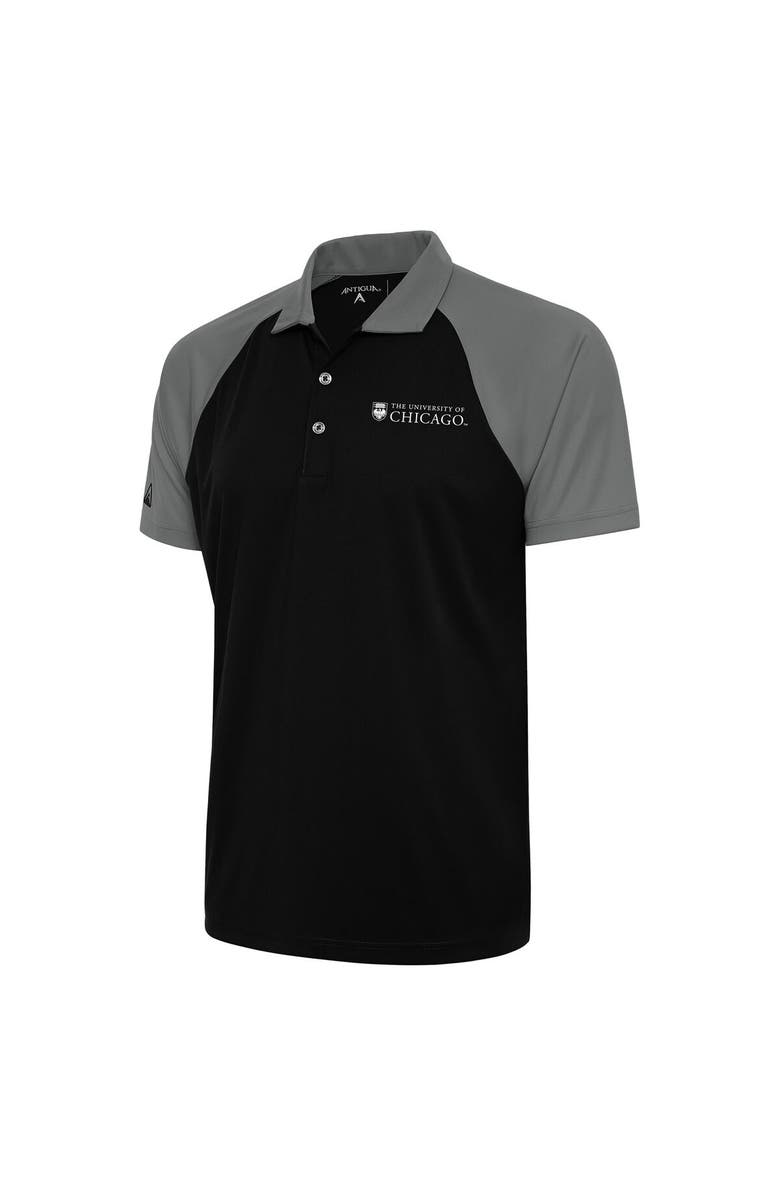 ANTIGUA Men's Antigua  Black/Steel UChicago Maroons Nova Polo, Main, color, 