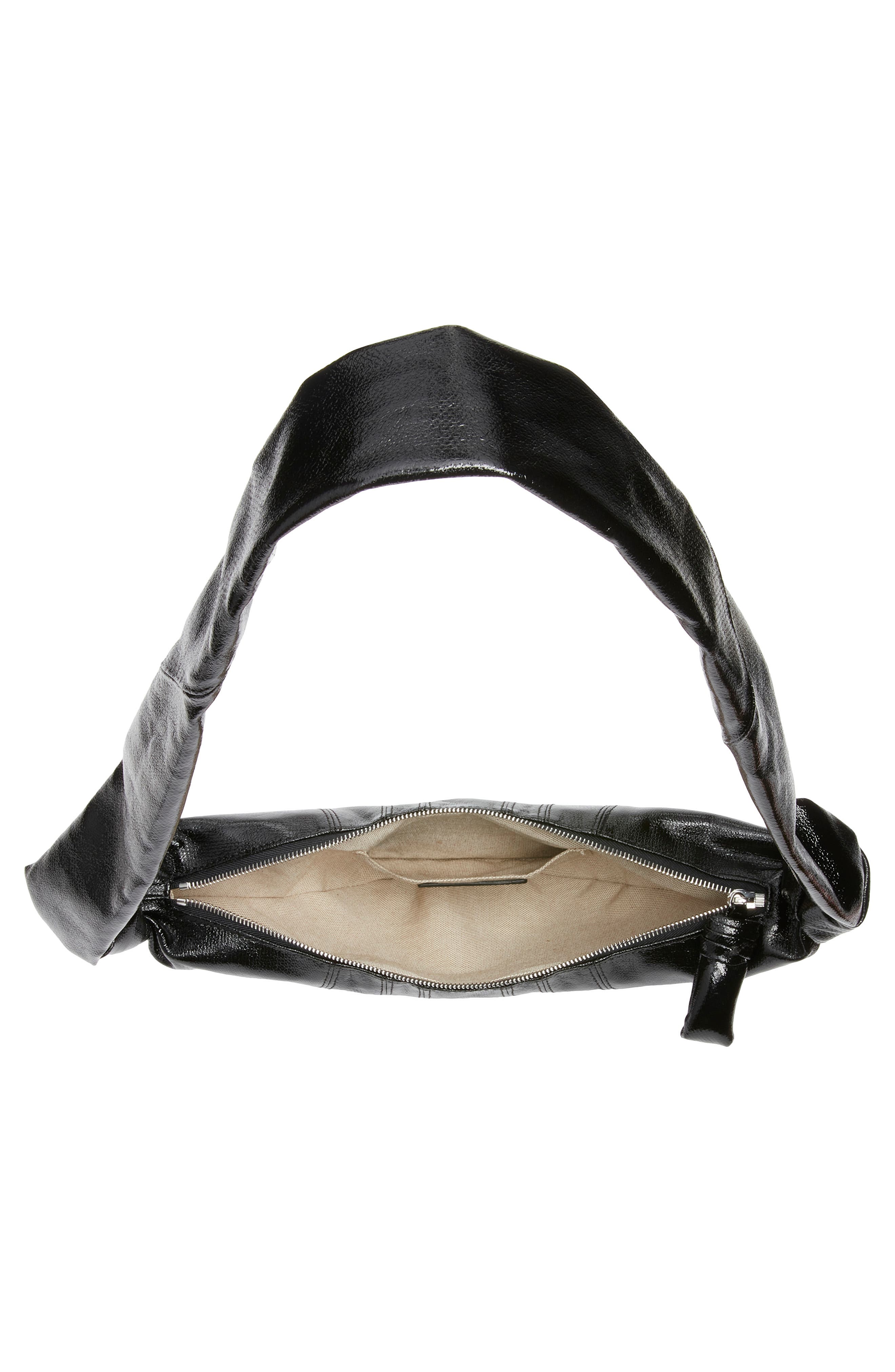 Lemaire Small Croissant Coated Cotton Crossbody Bag, Alternate, color, Black