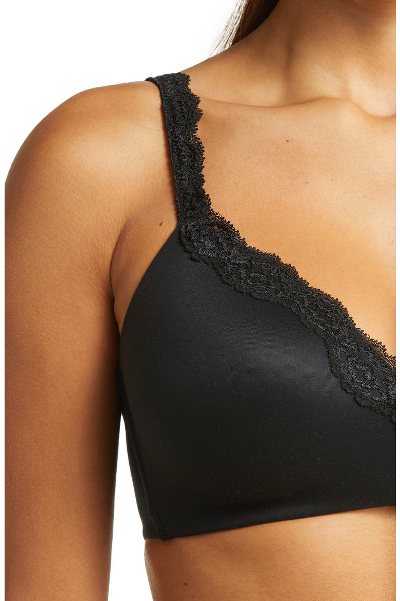 Softly Styled Wireless Bra, Alternate, color, BLACK