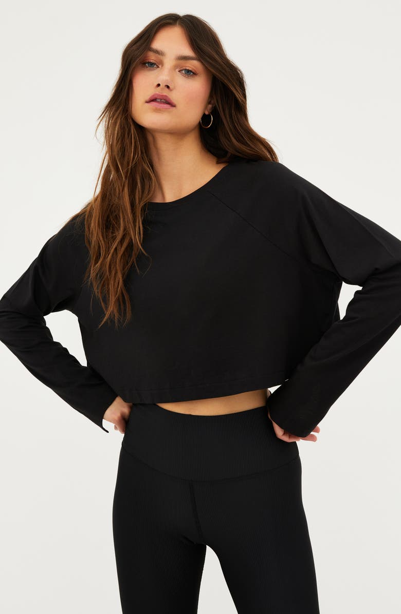 Beach Riot June Long Sleeve Crop Top, Alternate, color,