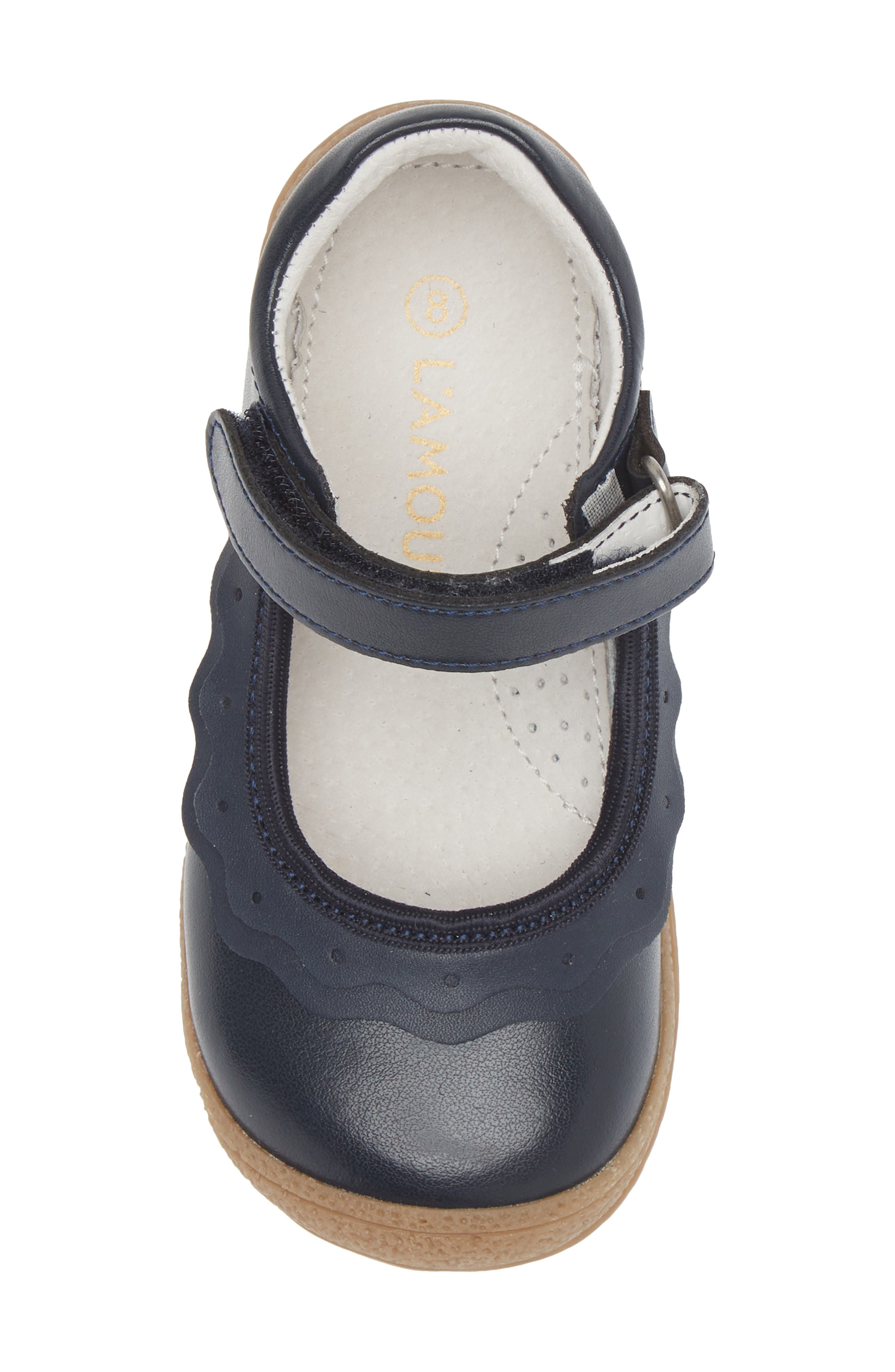 L'AMOUR Kids' Paige Ruffle Mary Jane, Alternate, color, Navy