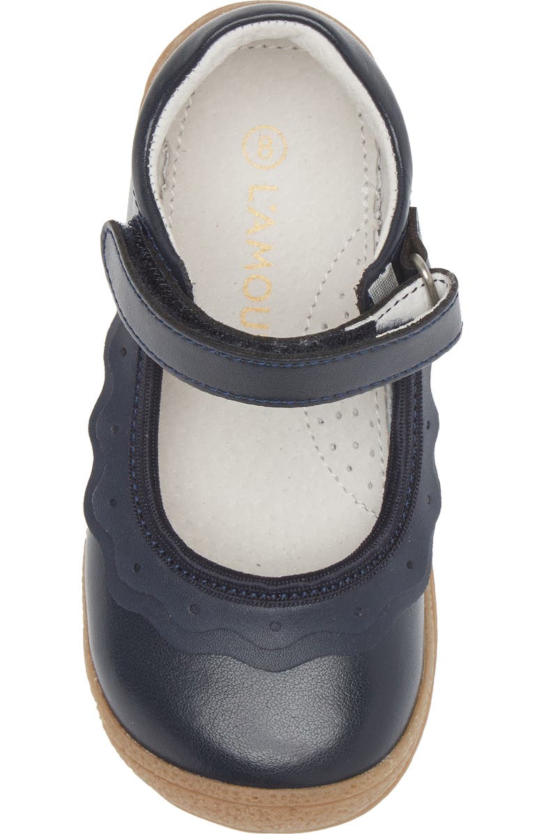 L'AMOUR Kids' Paige Ruffle Mary Jane, Alternate, color, Navy
