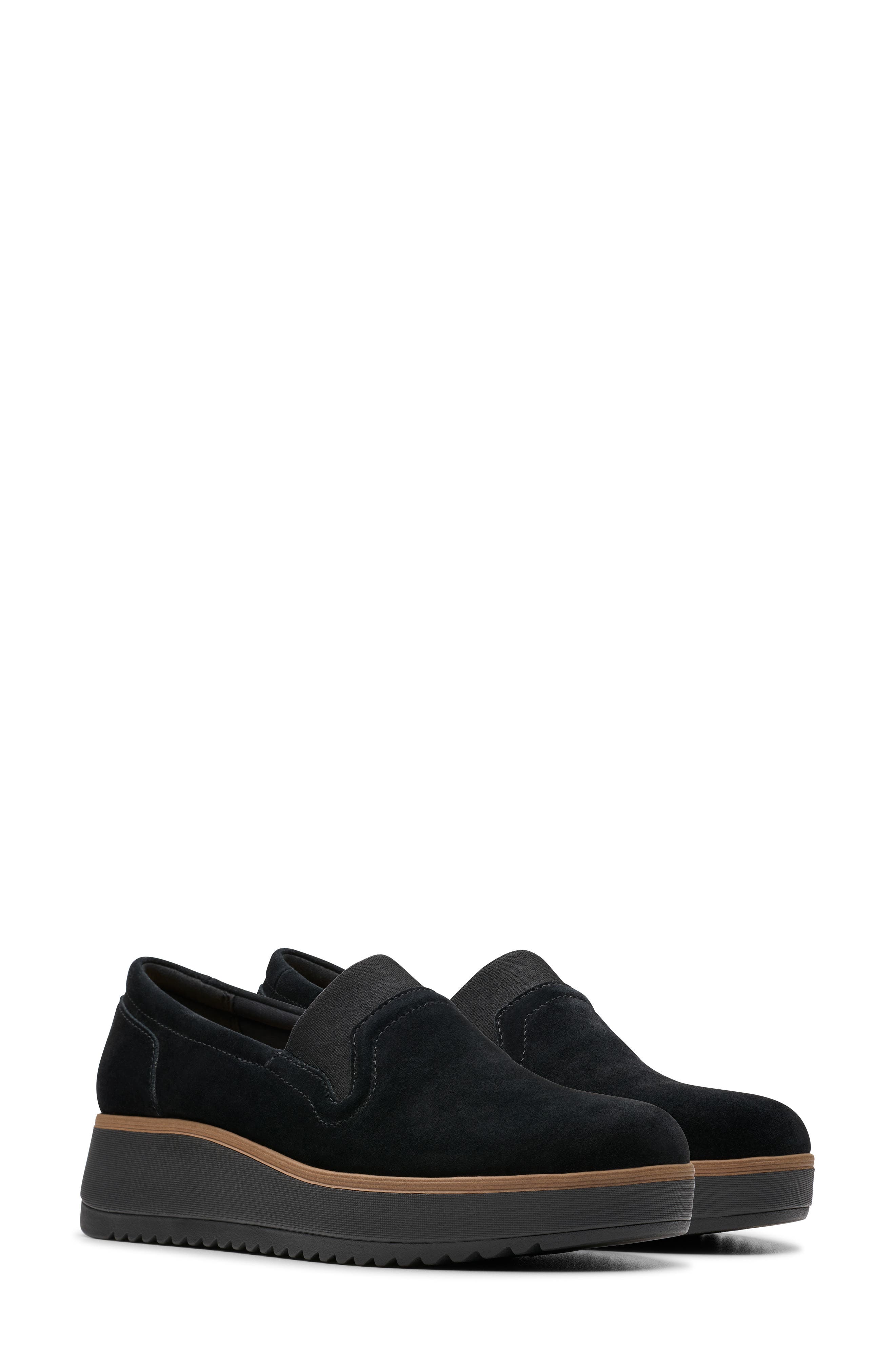 Clarks<sup>®</sup> Zylah Sky Platform Loafer, Alternate, color, Black Sde