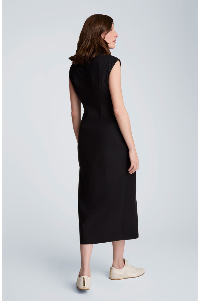 Pleated Maxi Shirtdress, Alternate, color, BLACK
