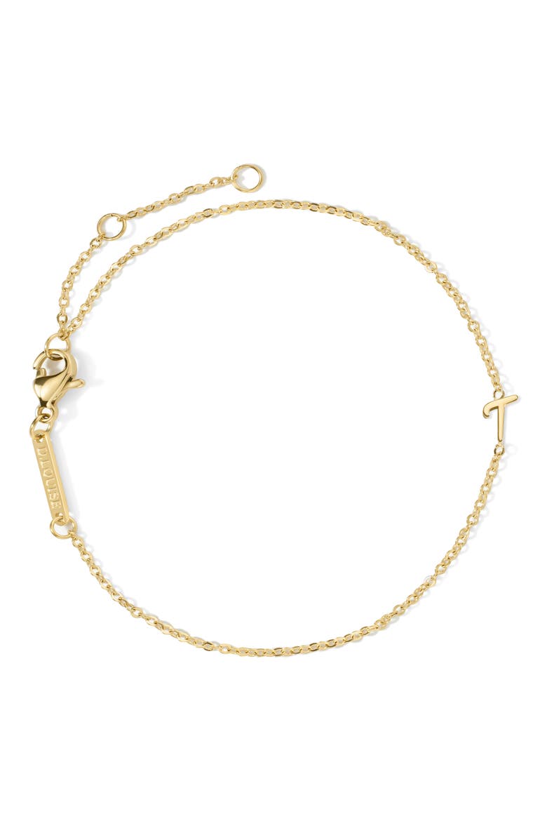 Initial Chain Bracelet, Main, color, GOLD - T