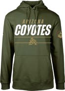 LEVELWEAR Men's Levelwear Olive Arizona Coyotes Delta Podium Fleece Pullover Hoodie