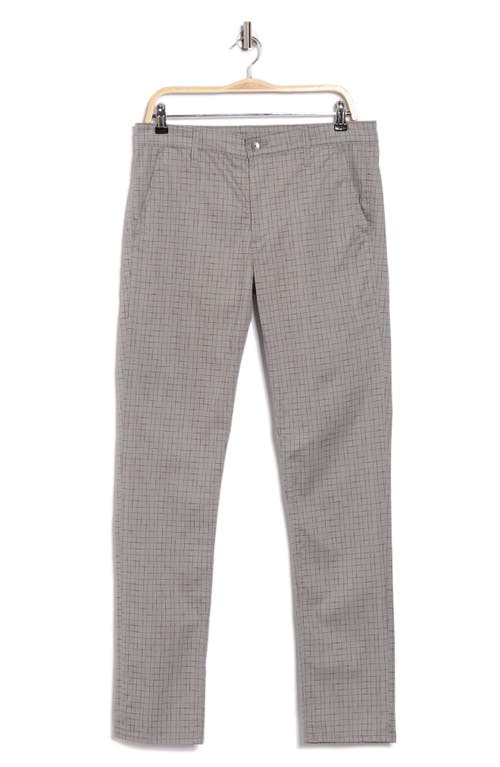Ag Jamison Check Skinny Chino Pants In Gray