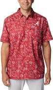 Columbia Men's Columbia Crimson Alabama Crimson Tide Super Slack Tide Omni-Wick Button-Up Shirt
