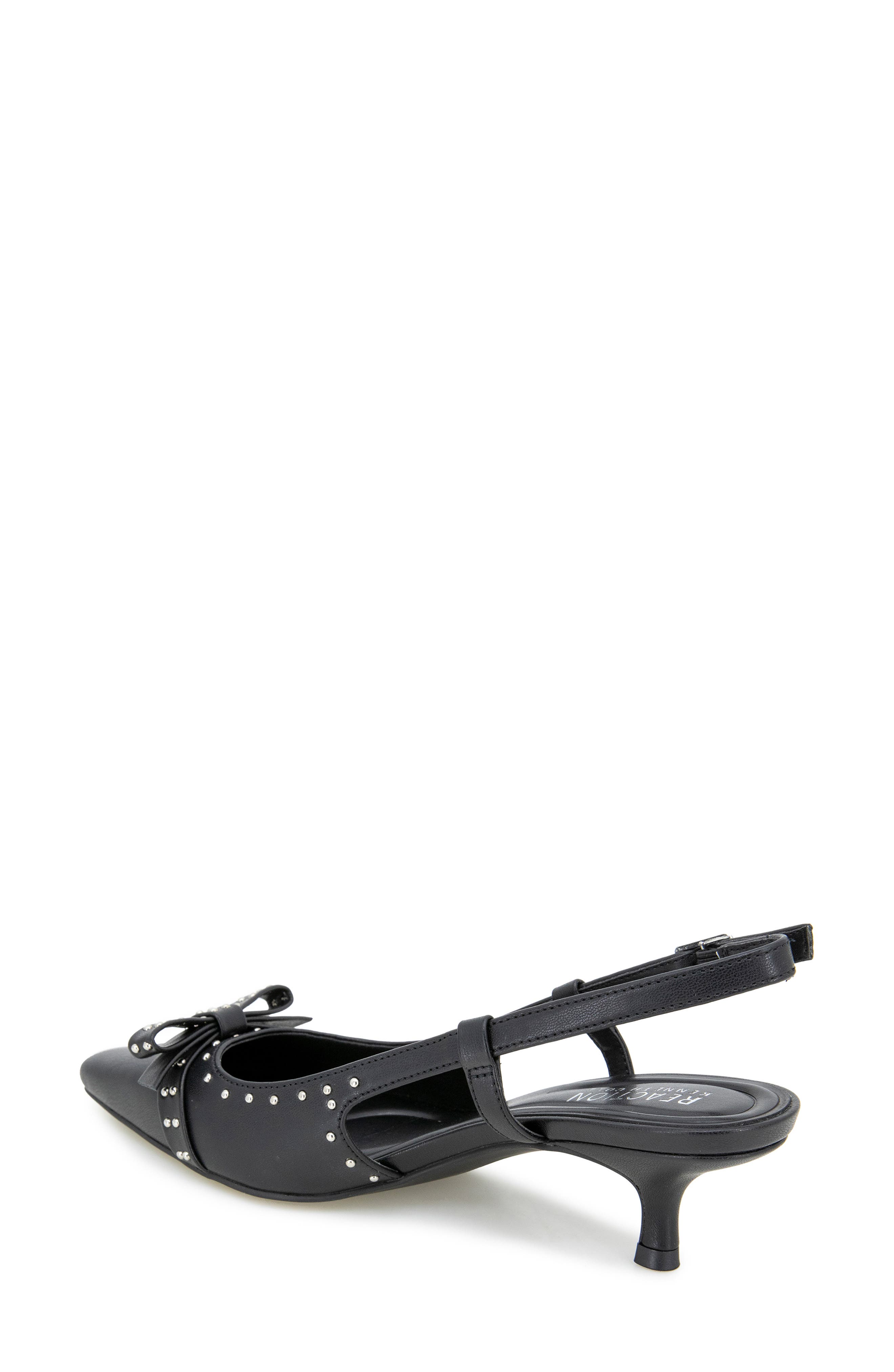 Reaction Kenneth Cole Manchester Slingback Kitten Heel Pump, Alternate, color, Black