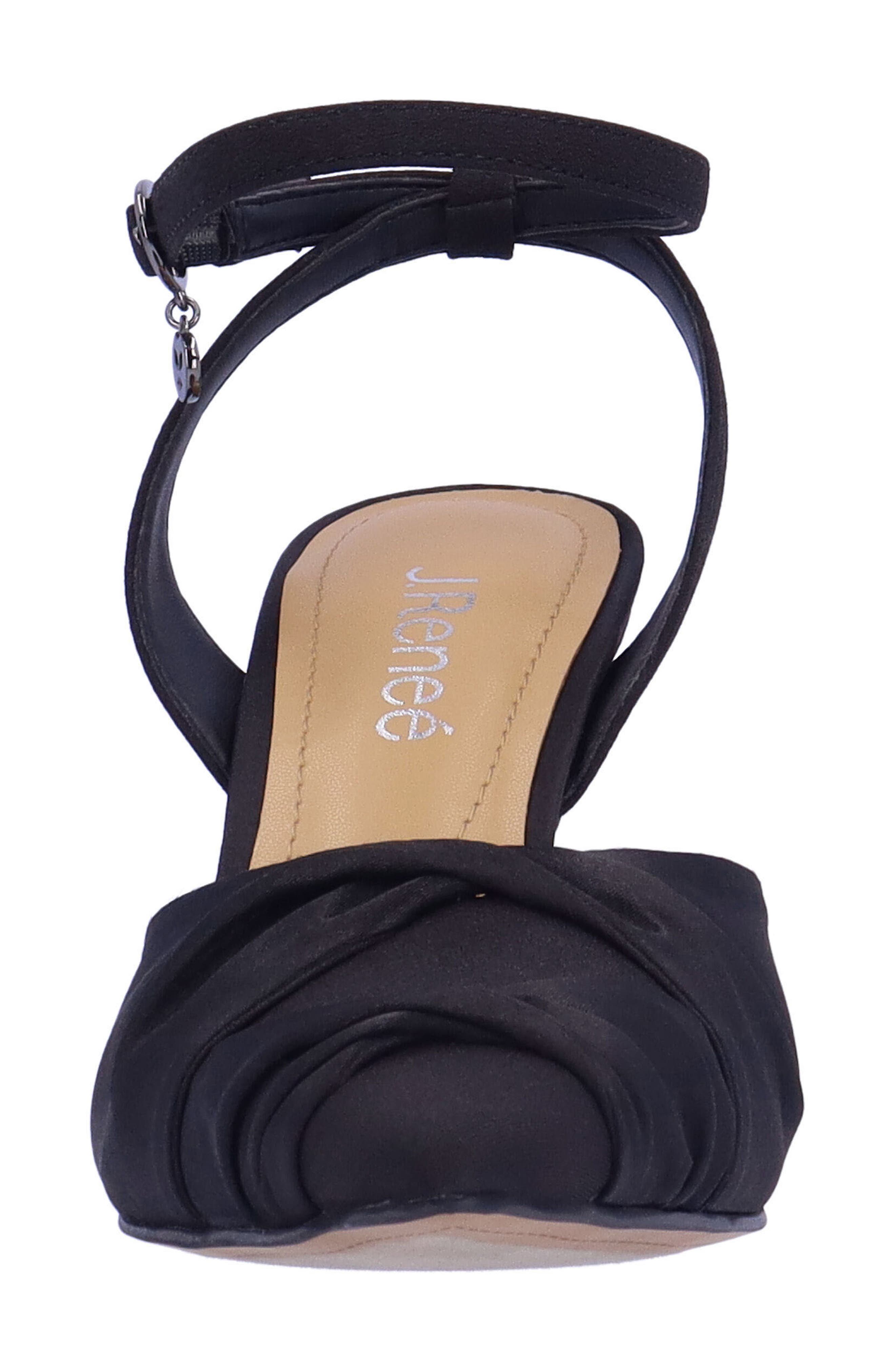 J. Reneé Leander Ankle Strap Pointed Toe Pump, Alternate, color, Black