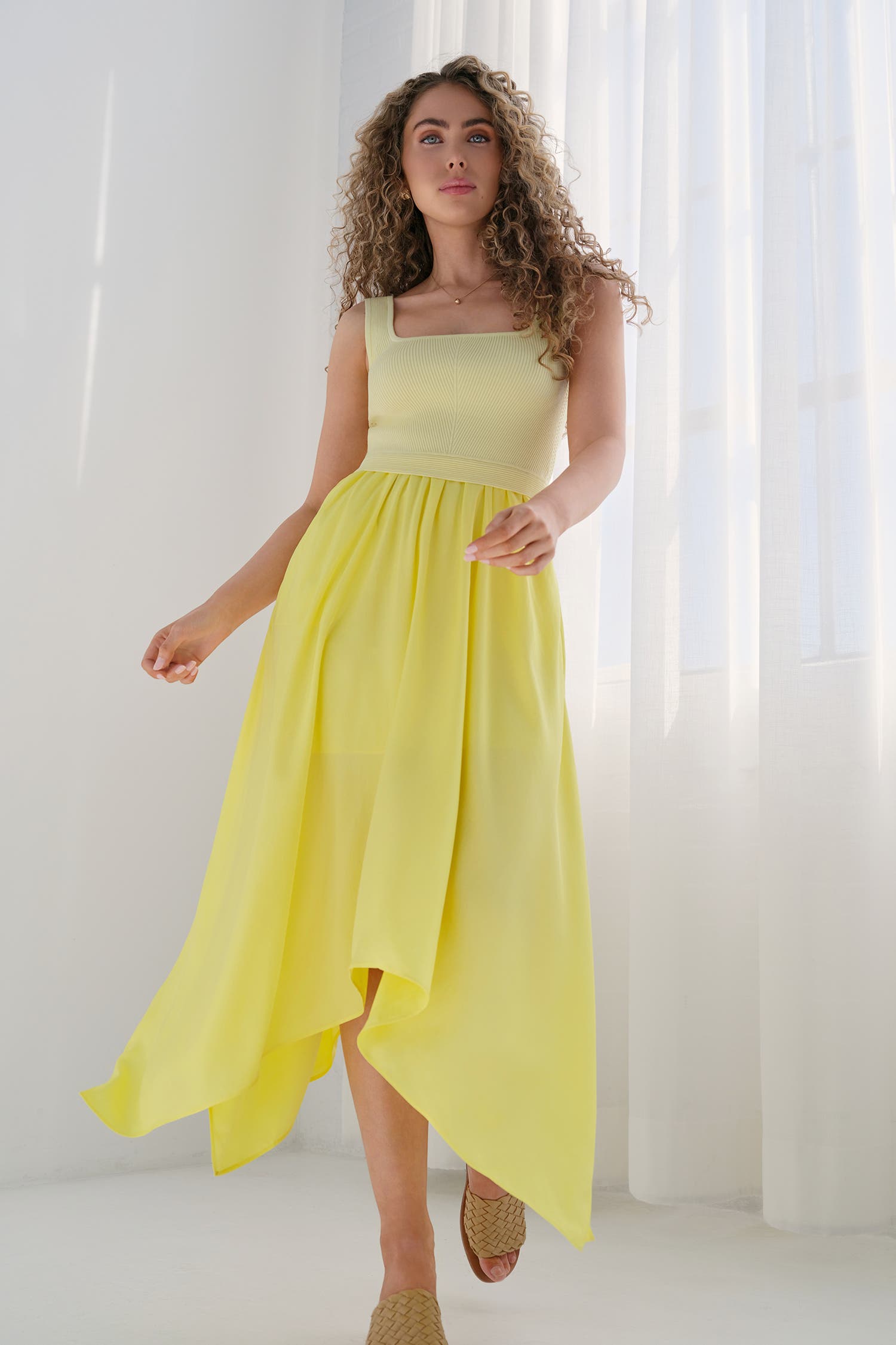 The Mixed Media Dress - Buttercup - image 5